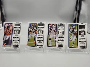 2022 PANINI CONTENDERS WILSON WILLIAMS SUTTON JEUDY BRONCOS SEASON TICKET CARDS - Picture 1 of 3