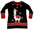 33 DEGREES Ugly Christmas Long Sweater LLAMA Women’s XL