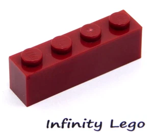 15 LEGO Dark Red Bricks 1 x 4 (3010) - (15 Pieces) - Picture 1 of 1