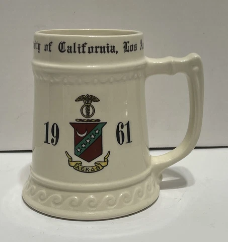Vintage University of California, Los Angeles 1961 Beer Stein Mug - Ivory Color Cover