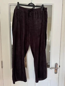 FAB ANN HARVEY DARK BROWN ELASTICATED WAIST PLUSH LOUNGEWEAR TROUSERS - SIZE 22! - Picture 1 of 5