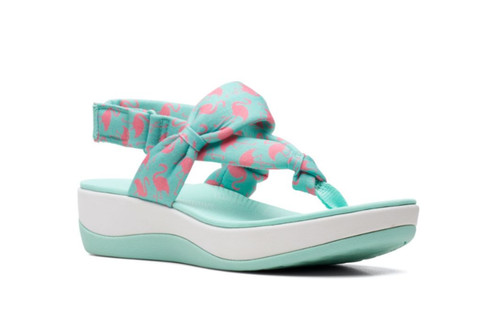 Sandali Clarks Cloudsteppers Donna Arla Nicole Stampa Acqua 6 5 Larghi