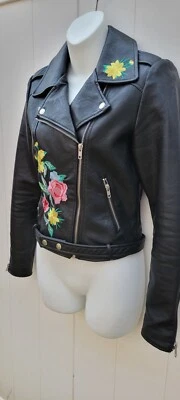 CHAQUETA MOTO ROMEO JULIET COUTURE NEGRA IMITACIÓN CUERO S Foto 1 de 4