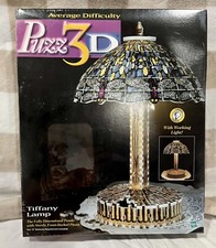 Puzz 3d Wrebbit Tiffany Lamp Puzzle Lights up NOS 295 Pcs Level Difficult