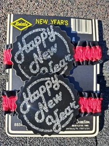 VINTAGE BEISTLE "HAPPY NEW YEAR" GARTERS 4 PACK 1985 NOS SEALED! - Picture 1 of 6