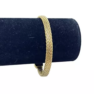 Vintage Monet goldfarbenes Mesh Armband mit Magnetverschluss (5717) - Bild 1 von 9