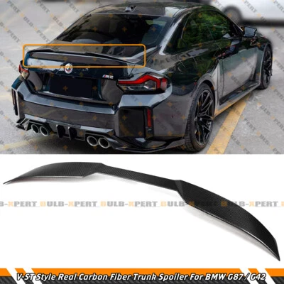 Alerón de maletero de fibra de carbono seco estilo V-ST para BMW G42 230i M240i G87 M2 2022-25 Foto 1 de 4