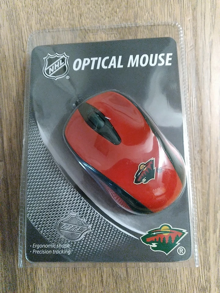 Minnesota Wild NHL Wired Optical Mouse W/ 3 Buttons  + Scroll Windows / Mac - Image 1 of 4