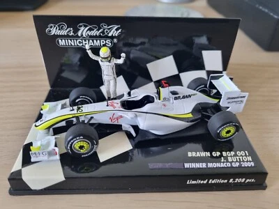 Jenson Button Brawn GP Monaco Minichamps 1/43 - Immagine 1 di 4