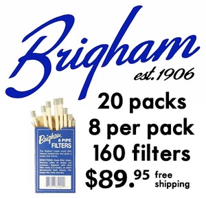 BRIGHAM ROCK MAPLE PIPE FILTERS • 20 PACKS = 160 FILTERS • FREE SHIPPING - Picture 1 of 6
