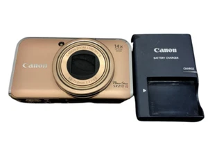 Canon PowerShot SX210 IS Gold 14.1 MP Compact Digital Camera From Japan Used - Picture 1 of 13