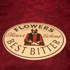 BREWERIANA - FLOWERS & SONS -FLOWERS BEST BITTER BEER MAT - T17