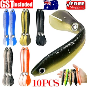 10 Pcs Soft Fishing Lures Fake Bait Bionic Fishing Lure Saltwater & Freshwater - Picture 1 of 12