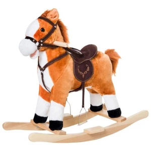 Kids Plush Toy Rocking Horse Nursery Ride-on Toys for Toddlers Realistic Sounds - Picture 1 of 19