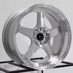 17x8/17x9 Vors SP1 5x100/5x114.3 35/30 Silver Machined Wheels Rims Set(4) 73.1 - Picture 1 of 6