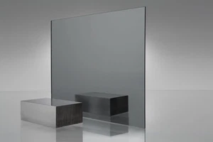 (2-Pk) Acrylic Plexiglass Sheet - 1/8" Thick - Grey Mirror #1050 - 6" x 12" - Picture 1 of 5