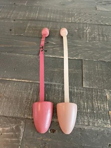 Vintage Wooden Shoe Adjustable Form Pink Tree Stretcher JH6 - Picture 1 of 2