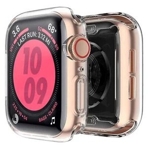 Protection Silicone Housse Pour Apple Watch 40mm Séries 4 5 6 Se Full Étui Coque - Afbeelding 1 van 7