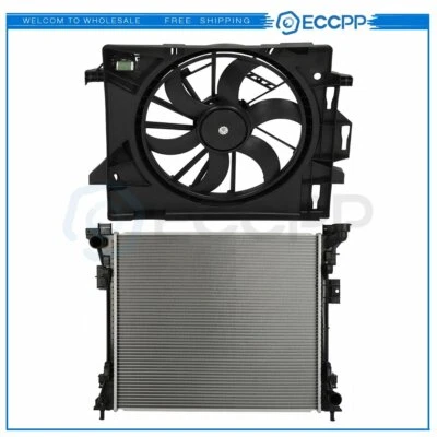 Radiator Cooling Fan Kit For 2008-2019 Dodge Grand Caravan 2012-2015 Ram C/V - Image 1 of 4