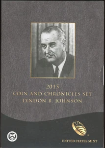 RARE 2015 Lyndon B. Johnson Coin and Chronicles Set NO COINS 25000 Set FREE SHIP - Picture 1 of 6