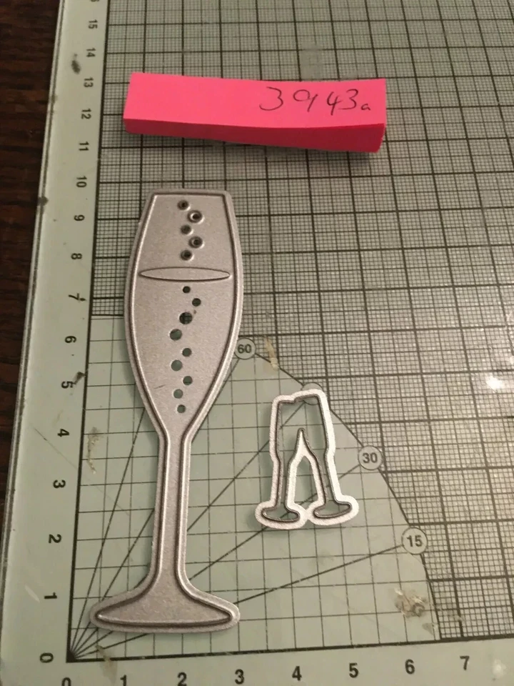 Congratulations cheers champagne glass die set ref3943a**SALE** - Image 1 of 1