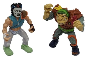 2 Vintage TMNT Figures Traag & Casey Jones Figures 1989 Mirage Studios - Bild 1 von 12