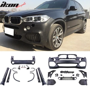 Fits 14-18 BMW F15 X5 Full Front + Rear Bumper Cover Conversion Replacement PP - Picture 1 of 11