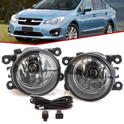 Front Fog Light Bumper Lamps w/ H11 Bulb Wiring Kit For Subaru Impreza 2012-2018 - Image 1 of 4