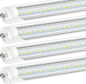 T8 8FT LED Tube Light Bulbs 72W 6500K Single Pin FA8 Garage Shop 8' LED Light - Picture 1 of 9