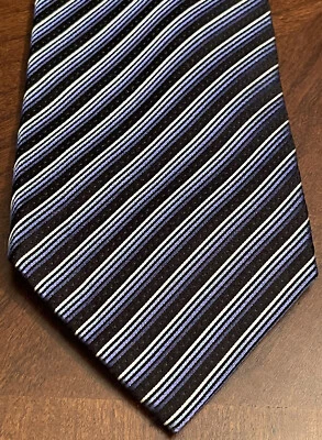 Croft & Barrow Hand Made 100% Silk Men’s Neck Tie Made In China Striped  - Image 1 of 4