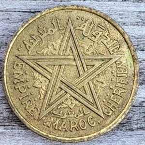 🧭 🇲🇦 MOROCCO 50 Centimes 1945, Cherifien Empire. Old coin! - Picture 1 of 2