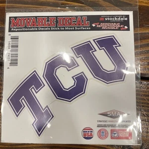 Calcomanía de transferencia de equipo TCU Horned Frogs 6"x6" - púrpura hecha en EE. UU. Stockdale - Imagen 1 de 6