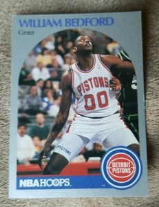 1990-91 Hoops Detroit Pistons Basketball Card #102 William Bedford Rookie - Picture 1 of 2