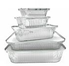 50 x Takeaway Foil Containers Box with Lids Home Takeaway Foil Trays -5 SIZES MP