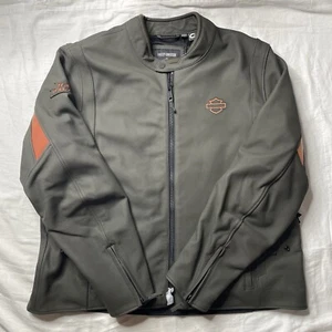 Harley Davidson Herren 2XL Paradigm Triple Vent System 2.0 Leder Wagenheber schwarz oliv - Bild 1 von 16