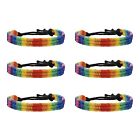 Lgbtq Rainbow Pride Bracelet Handmade Braided Friendship String Jewelry