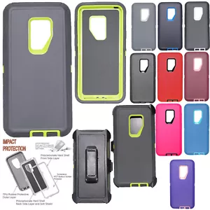For Samsung Galaxy S9 /S9+ Plus Defender Case Cover (With Clip Fits Otterbox) - Picture 1 of 25