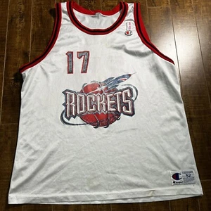 Rare Vintage Champion NBA Houston Rockets Mario Elie Basketball Jersey 2XL Used - Picture 1 of 12