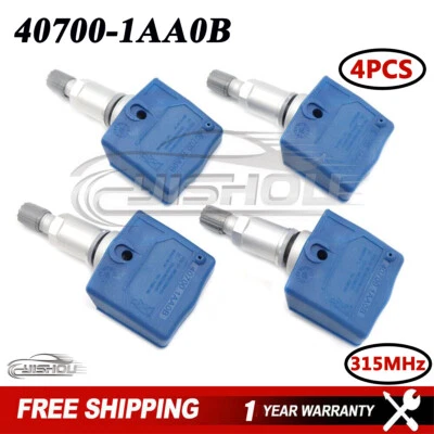 SENSOR DE PRESIÓN DE NEUMÁTICOS TPMS para Nissan Máxima Altima Infiniti 40700-1AA0B de 4 piezas Foto 1 de 4
