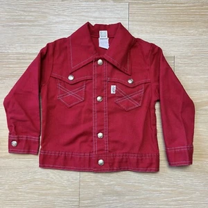 Vtg Ti-Ups Snap Button Jacket Sz 6 Toddler YOUTH Pocket Coat Made USA 70s - Picture 1 of 12