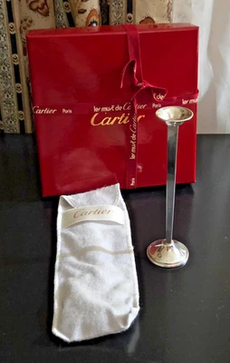 CARTIER BUD VASE  5 1/2" Tall | Sterling Silver Weighted | Circa 1990's Vintage - Image 1 of 4