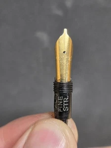 Osmiroid 22k Gold Rola Italic fine left oblique screw in nib - Esterbrook Pens - Bild 1 von 5