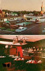 Postal 25-11387 Amarillo Texas Ruta 66 Piscina Noche Ruta 66 Años 50 - Imagen 1 de 2