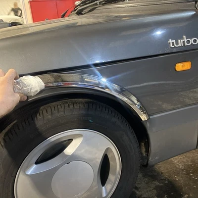 SAAB 900 Classic alas arco rueda embellecedores delantero y trasero CROMO año 1987-93 Foto 1 de 4