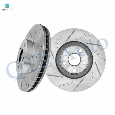 Front Drilled Slotted Brake Disc Rotors 275mm For 2003-2008 Pontiac Vibe - Image 1 of 4