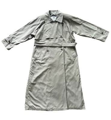 Gabardina London Fog para mujer S.6 gris claro cinturón doble botonadura forrada vintage Foto 1 de 4