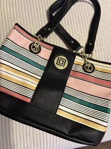 Borsa Liz Claiborne ~ Vintage Multicolore Rara Classica ~ Con Spalline🌸 - Foto 1 di 10