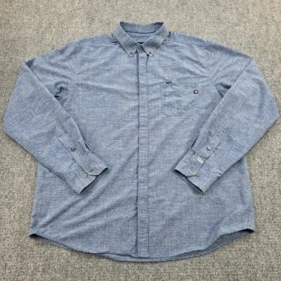 Marmot Mens Button Down Shirt Long Sleeve XL TG Blue Chambray Outdoor Casual - Image 1 of 4