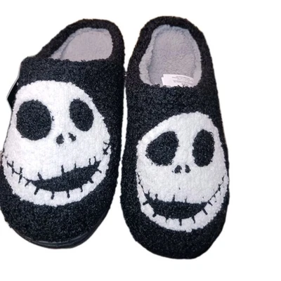 Новый черный кошмар перед Рождеством уютные тапочки размер маленький Jack Skellington  - Изображение 1 из 4