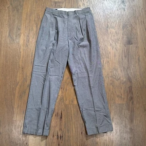 Abito vintage Polo Ralph Lauren pantaloni uomo 34 grigio quadri plissettato polsini tasche - Foto 1 di 12